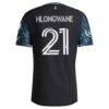 Bongokuhle Hlongwane Minnesota United FC adidas 2026 The Decade Kit On-Field Authentic Patch Jersey - Black - Detail View