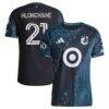 Bongokuhle Hlongwane Minnesota United FC adidas 2026 The Decade Kit On-Field Authentic Patch Jersey - Black - Front View