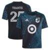 Nectarios Triantis Minnesota United FC adidas Youth 2026 The Decade Kit Replica Jersey - Black - Front View
