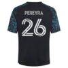 Joaquín Pereyra Minnesota United FC adidas Youth 2026 The Decade Kit Replica Jersey - Black - Detail View