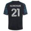 Bongokuhle Hlongwane Minnesota United FC adidas Youth 2026 The Decade Kit Replica Jersey - Black - Detail View