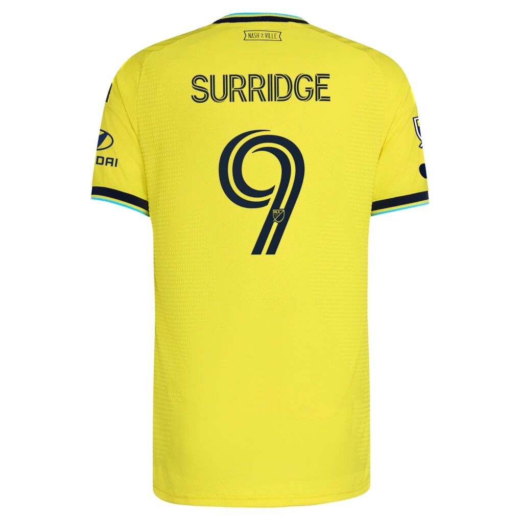 Sam Surridge Nashville SC adidas 2026 The Reverb Kit On-Field Authentic Patch Jersey