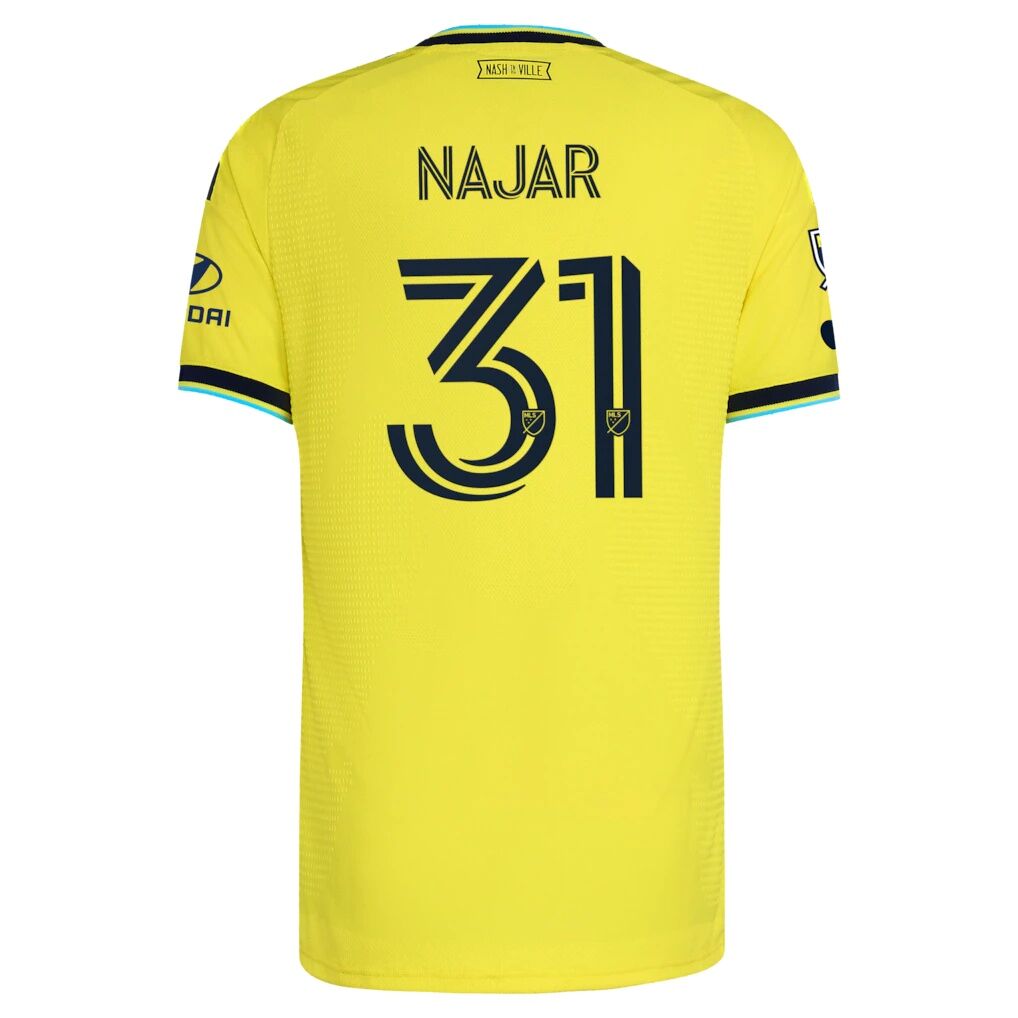 Andy Najar Nashville SC adidas 2026 The Reverb Kit On-Field Authentic Patch Jersey