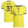 Andy Najar Nashville SC adidas 2026 The Reverb Kit On-Field Authentic Patch Jersey - Yellow - Front View