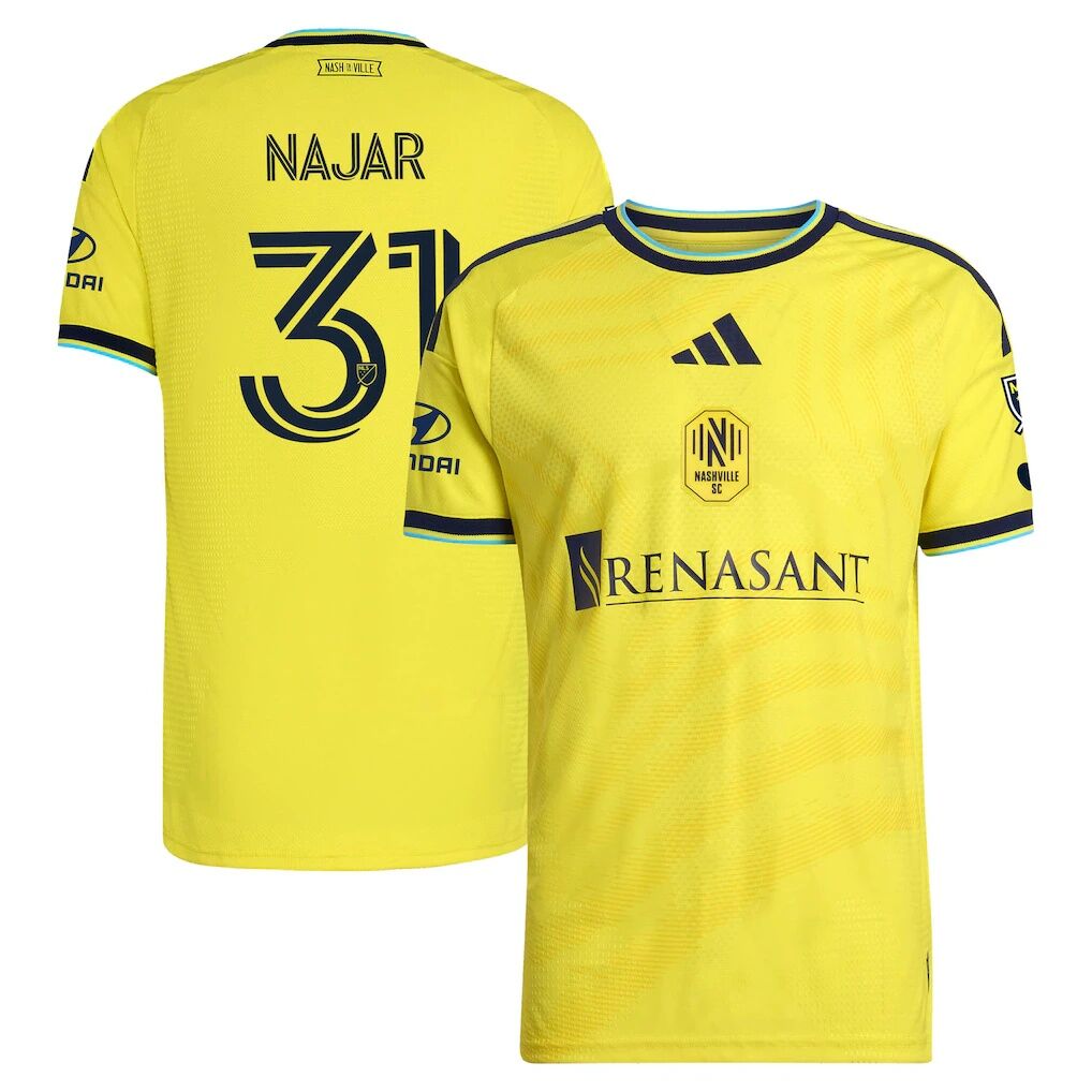 Andy Najar Nashville SC adidas 2026 The Reverb Kit On-Field Authentic Patch Jersey