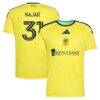 Andy Najar Nashville SC adidas 2026 The Reverb Kit Replica Jersey - Yellow - Front View
