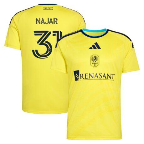 Andy Najar Nashville SC adidas 2026 The Reverb Kit Replica Jersey - Yellow - Front View