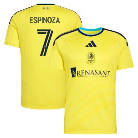 Cristian Espinoza Nashville SC adidas 2026 The Reverb Kit Replica Jersey - Yellow - Front View