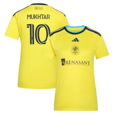 Hany Mukhtar Nashville SC adidas Women's 2026 The Reverb Kit Replica Jersey - Yellow - Front View