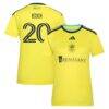 Edvard Tagseth Nashville SC adidas Women's 2026 The Reverb Kit Replica Jersey - Yellow - Front View