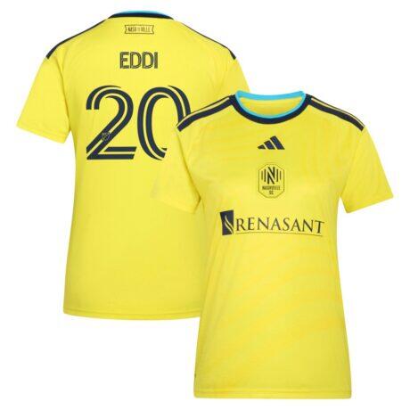 Edvard Tagseth Nashville SC adidas Women's 2026 The Reverb Kit Replica Jersey - Yellow - Front View