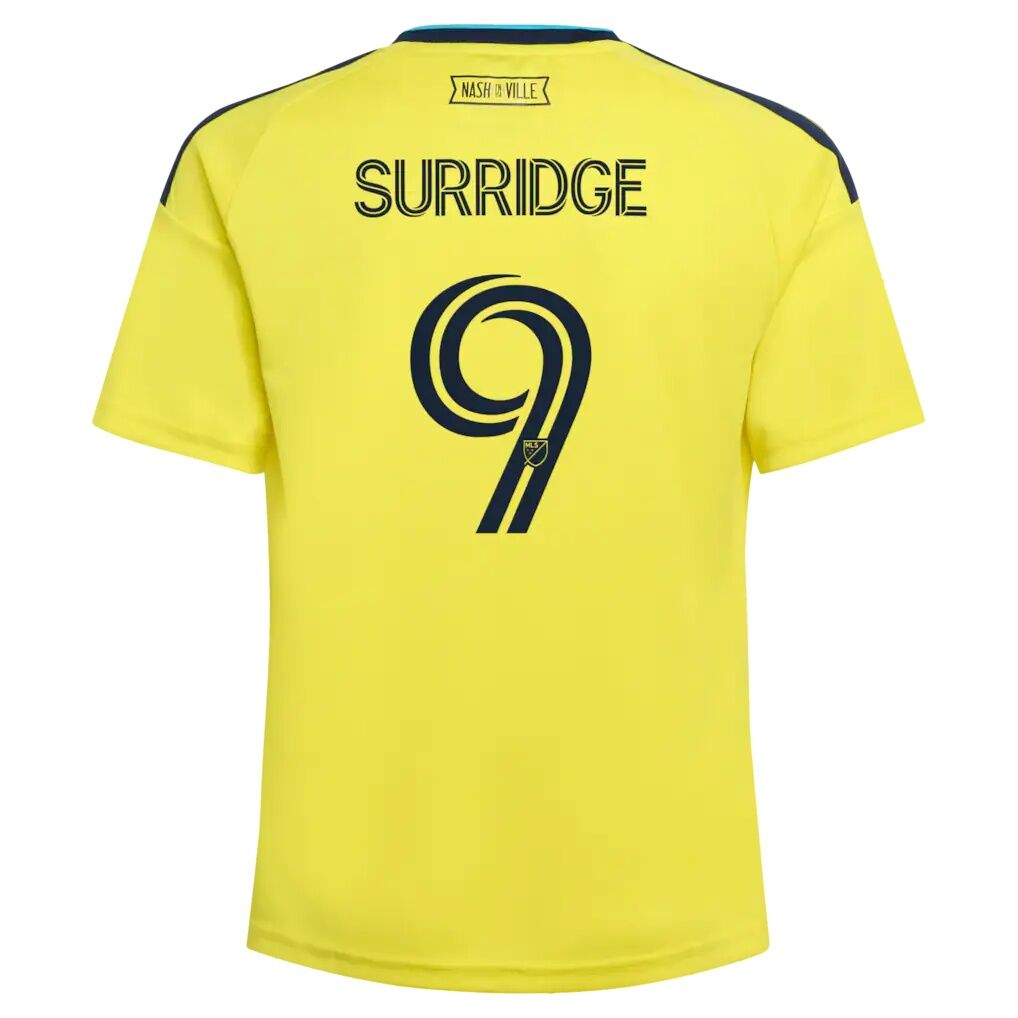 Sam Surridge Nashville SC adidas Youth 2026 The Reverb Kit Replica Jersey