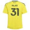 Andy Najar Nashville SC adidas Youth 2026 The Reverb Kit Replica Jersey - Yellow - Detail View