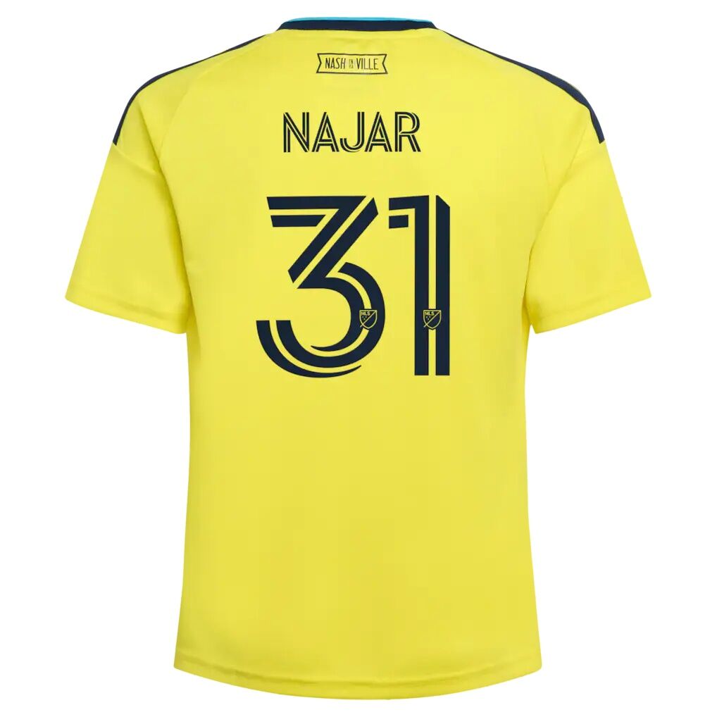 Andy Najar Nashville SC adidas Youth 2026 The Reverb Kit Replica Jersey