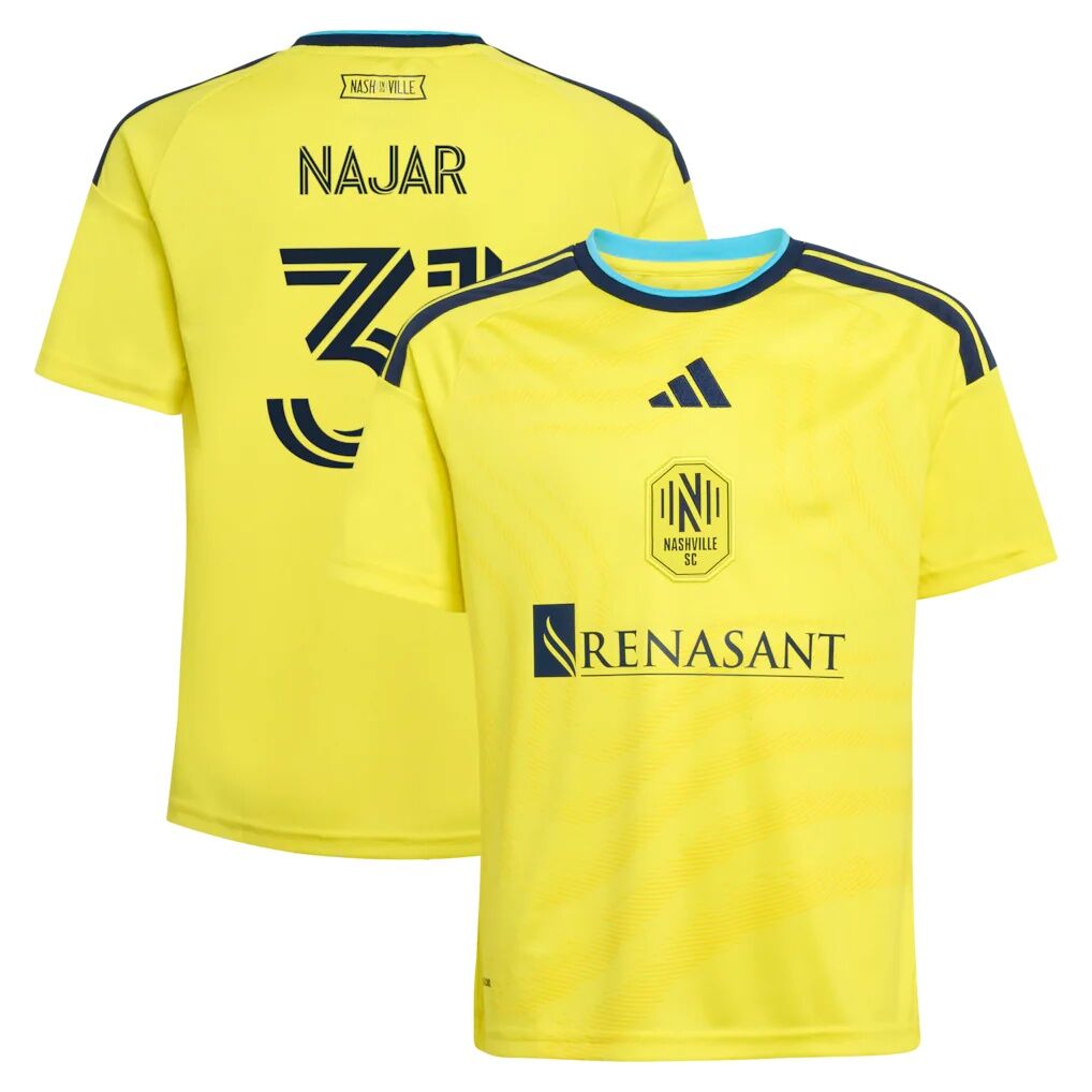 Andy Najar Nashville SC adidas Youth 2026 The Reverb Kit Replica Jersey