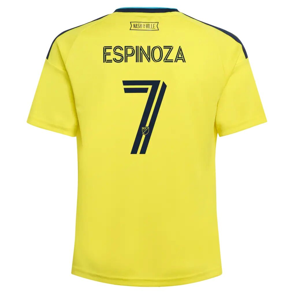 Cristian Espinoza Nashville SC adidas Youth 2026 The Reverb Kit Replica Jersey