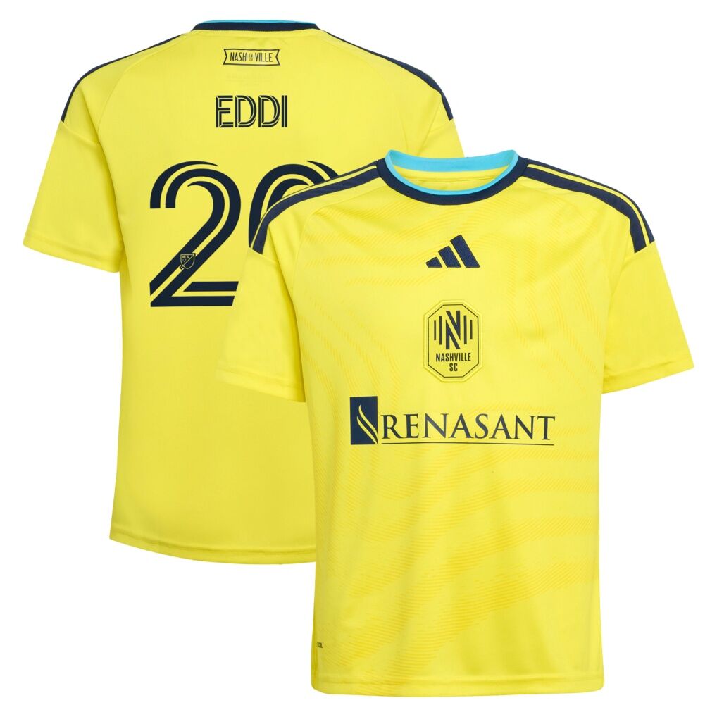 Edvard Tagseth Nashville SC adidas Youth 2026 The Reverb Kit Replica Jersey
