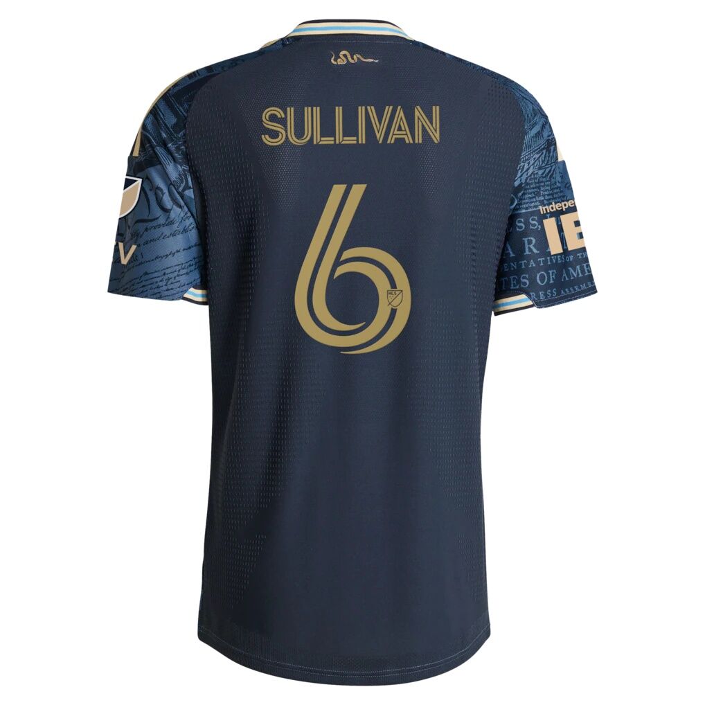 Cavan Sullivan Philadelphia Union adidas 2026 1776 Kit On-Field Authentic Patch Jersey