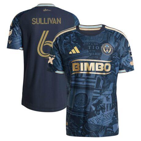 Cavan Sullivan Philadelphia Union adidas 2026 1776 Kit On-Field Authentic Patch Jersey - Navy - Front View