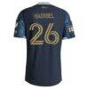 Nathan Harriel Philadelphia Union adidas 2026 1776 Kit On-Field Authentic Patch Jersey - Navy - Detail View