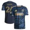 Nathan Harriel Philadelphia Union adidas 2026 1776 Kit On-Field Authentic Patch Jersey - Navy - Front View