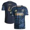 Jovan Lukić Philadelphia Union adidas 2026 1776 Kit On-Field Authentic Patch Jersey - Navy - Front View