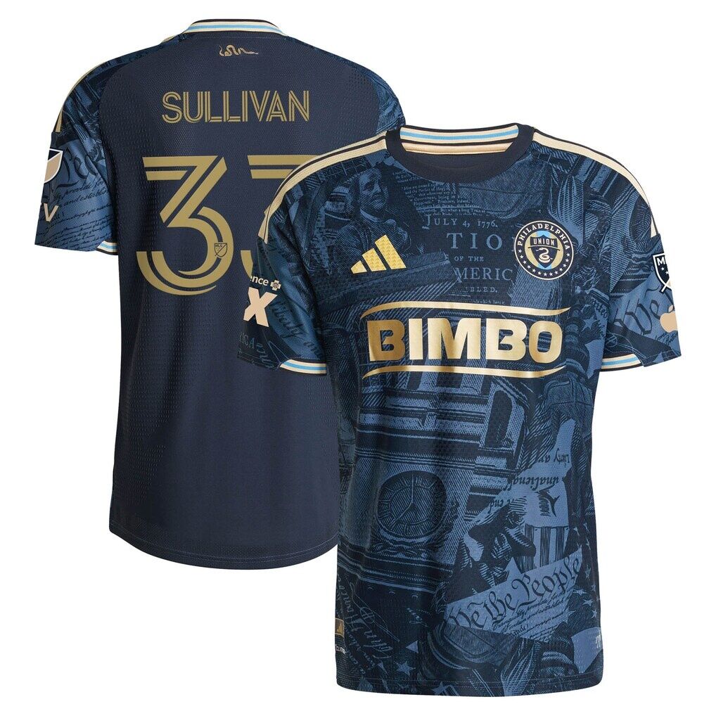 Quinn Sullivan Philadelphia Union adidas 2026 1776 Kit On-Field Authentic Patch Jersey