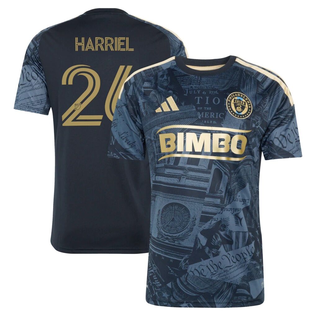 Nathan Harriel Philadelphia Union adidas 2026 1776 Kit Replica Jersey