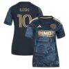 Milan Iloski Philadelphia Union adidas Women's 2026 1776 Kit Replica Jersey - Navy - Front View