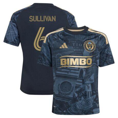 Cavan Sullivan Philadelphia Union adidas Youth 2026 1776 Kit Replica Jersey - Navy - Front View