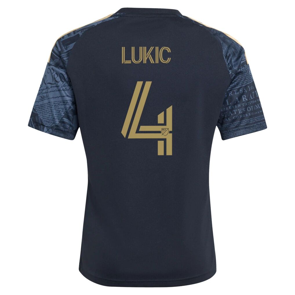 Jovan Lukić Philadelphia Union adidas Youth 2026 1776 Kit Replica Jersey