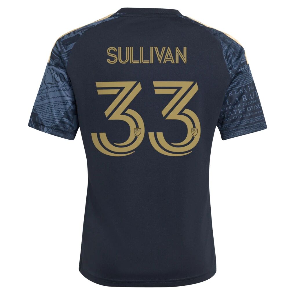 Quinn Sullivan Philadelphia Union adidas Youth 2026 1776 Kit Replica Jersey