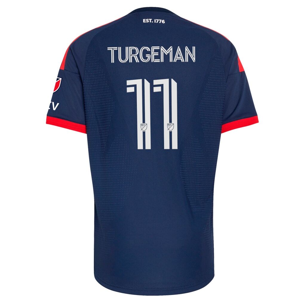 Dor Turgeman New England Revolution adidas  2026 Independence Day On-Field Authentic Patch Jersey