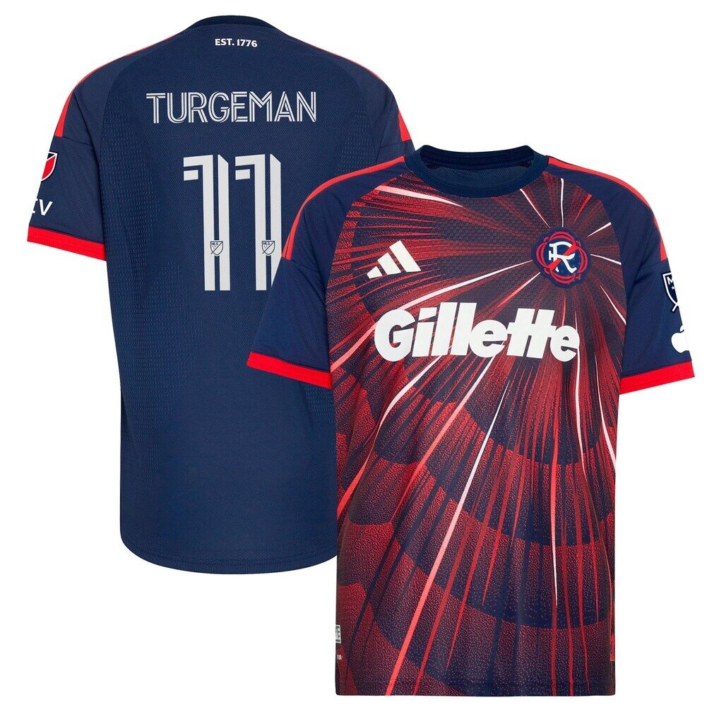 Dor Turgeman New England Revolution adidas  2026 Independence Day On-Field Authentic Patch Jersey
