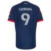 Leonardo Campana New England Revolution adidas 2026 Independence Day On-Field Authentic Patch Jersey - Blue - Detail View