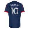 Carles Gil New England Revolution adidas 2026 Independence Day On-Field Authentic Patch Jersey - Blue - Detail View