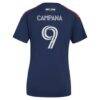 Leonardo Campana New England Revolution adidas Women's 2026 Independence Day Replica Jersey - Blue - Detail View