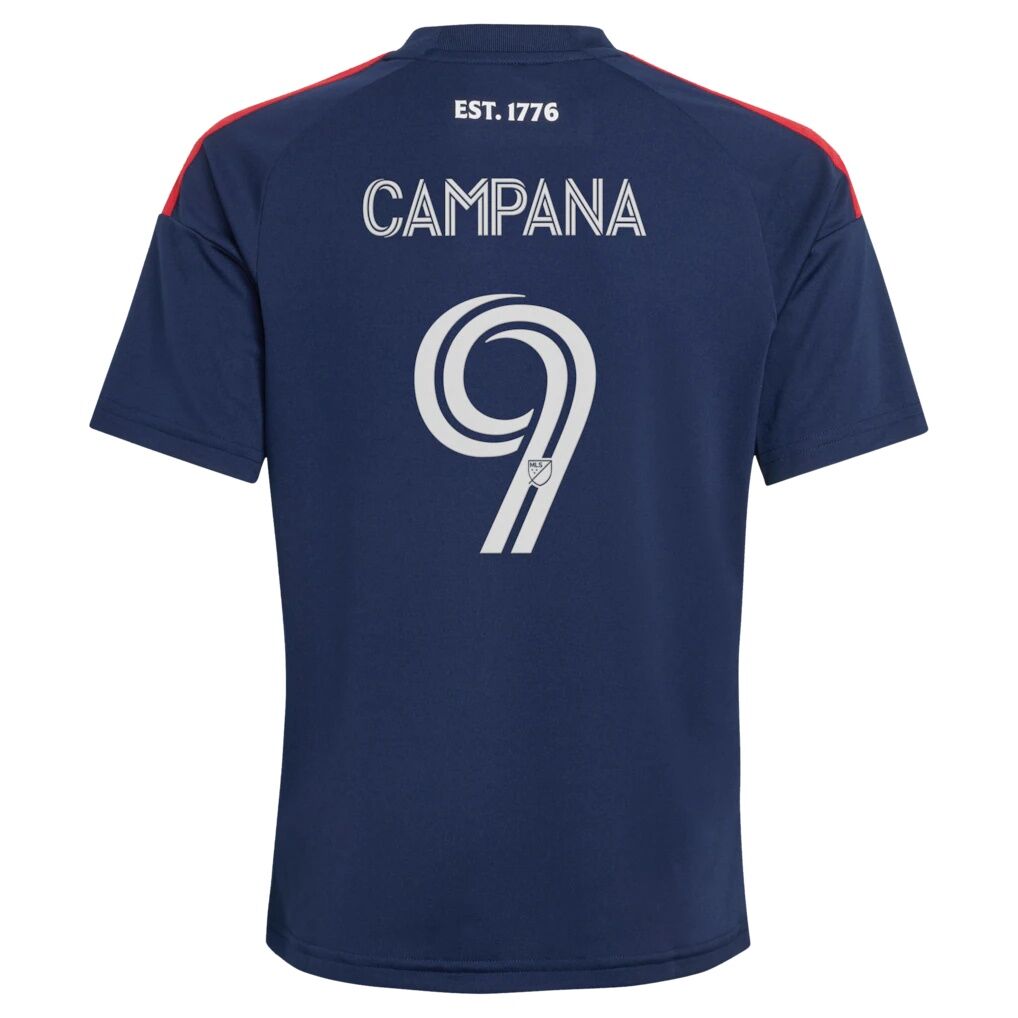 Leonardo Campana New England Revolution adidas Youth  2026 Independence Day Replica Jersey