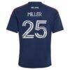 Peyton Miller New England Revolution adidas Youth 2026 Independence Day Replica Jersey - Blue - Detail View