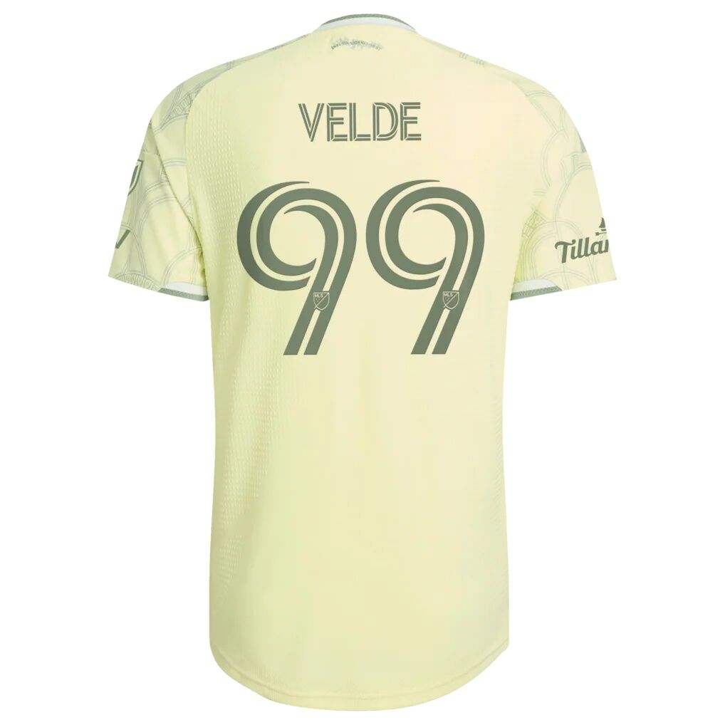 Kristoffer Velde Portland Timbers adidas 2026 Civic Stadium Kit On-Field Authentic Patch Jersey