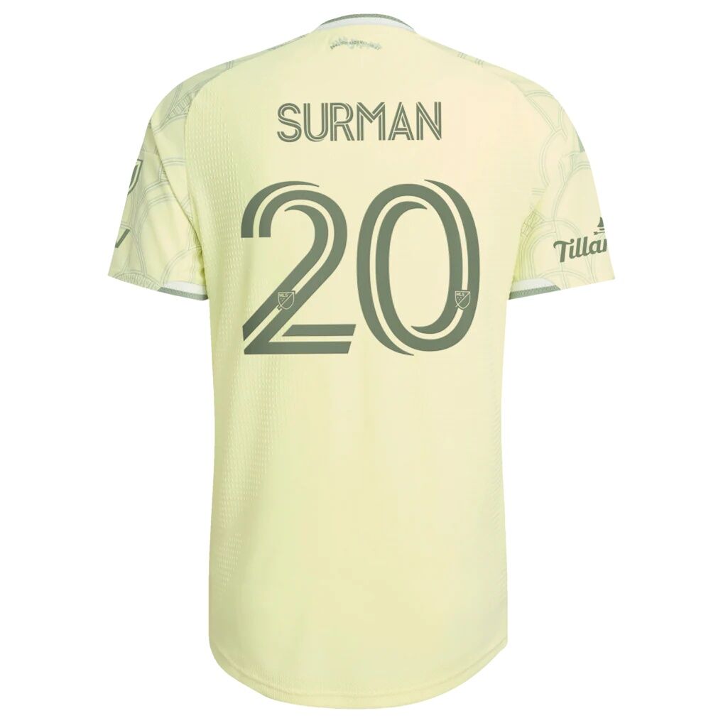 Finn Surman Portland Timbers adidas 2026 Civic Stadium Kit On-Field Authentic Patch Jersey