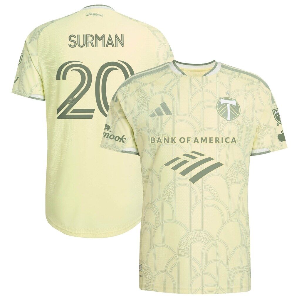 Finn Surman Portland Timbers adidas 2026 Civic Stadium Kit On-Field Authentic Patch Jersey