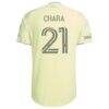 Diego Chara Portland Timbers adidas 2026 Civic Stadium Kit On-Field Authentic Patch Jersey - Yellow - Detail View