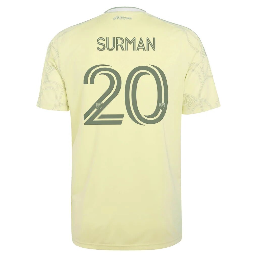 Finn Surman Portland Timbers adidas 2026 Civic Stadium Kit Replica Jersey