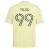 Kristoffer Velde Portland Timbers adidas Youth 2026 Civic Stadium Kit Replica Jersey - Yellow - Detail View