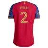 DeAndre Yedlin Real Salt Lake adidas 2026 The Switchback On-Field Authentic Patch Jersey - Red - Detail View