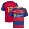 Justen Glad Real Salt Lake adidas Youth 2026 The Switchback Replica Jersey - Red - Front View