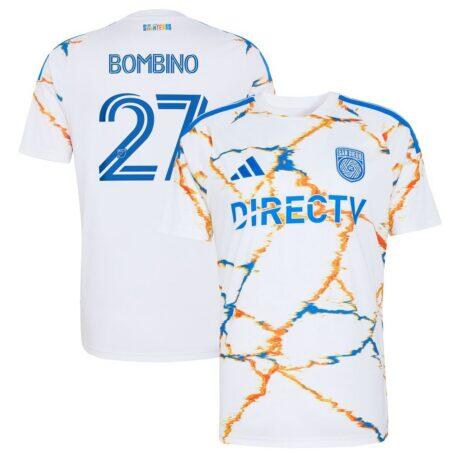 Luca Bombino San Diego FC adidas 2026 Unprecedented Unity Kit Replica Jersey - White - Front View