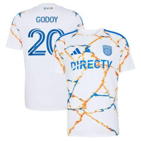 Anibal Godoy San Diego FC adidas 2026 Unprecedented Unity Kit Replica Jersey - White - Front View