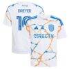 Anders Dreyer San Diego FC adidas Youth 2026 Unprecedented Unity Kit Replica Jersey - White - Front View